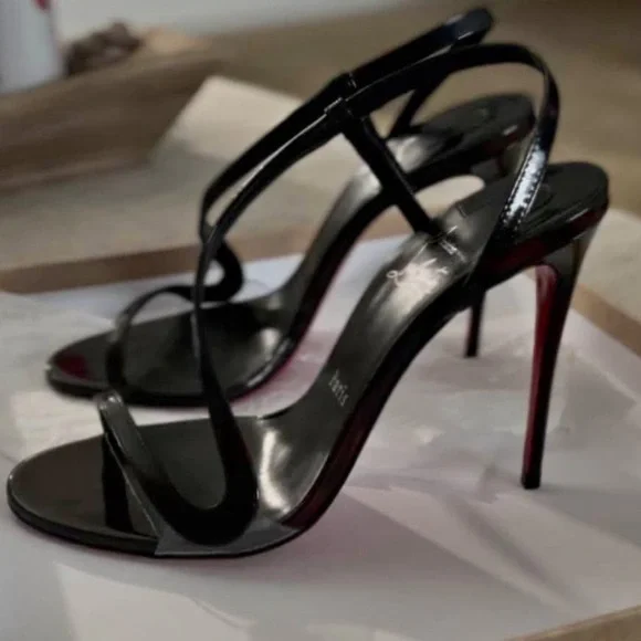 Christian Louboutin Rosa Z Patent Leather 100MM Sandals - Picture 8 of 9